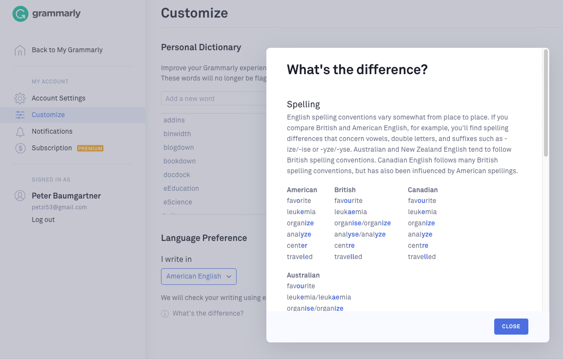 Screenshot of a short tutorial presented by Grammarly
